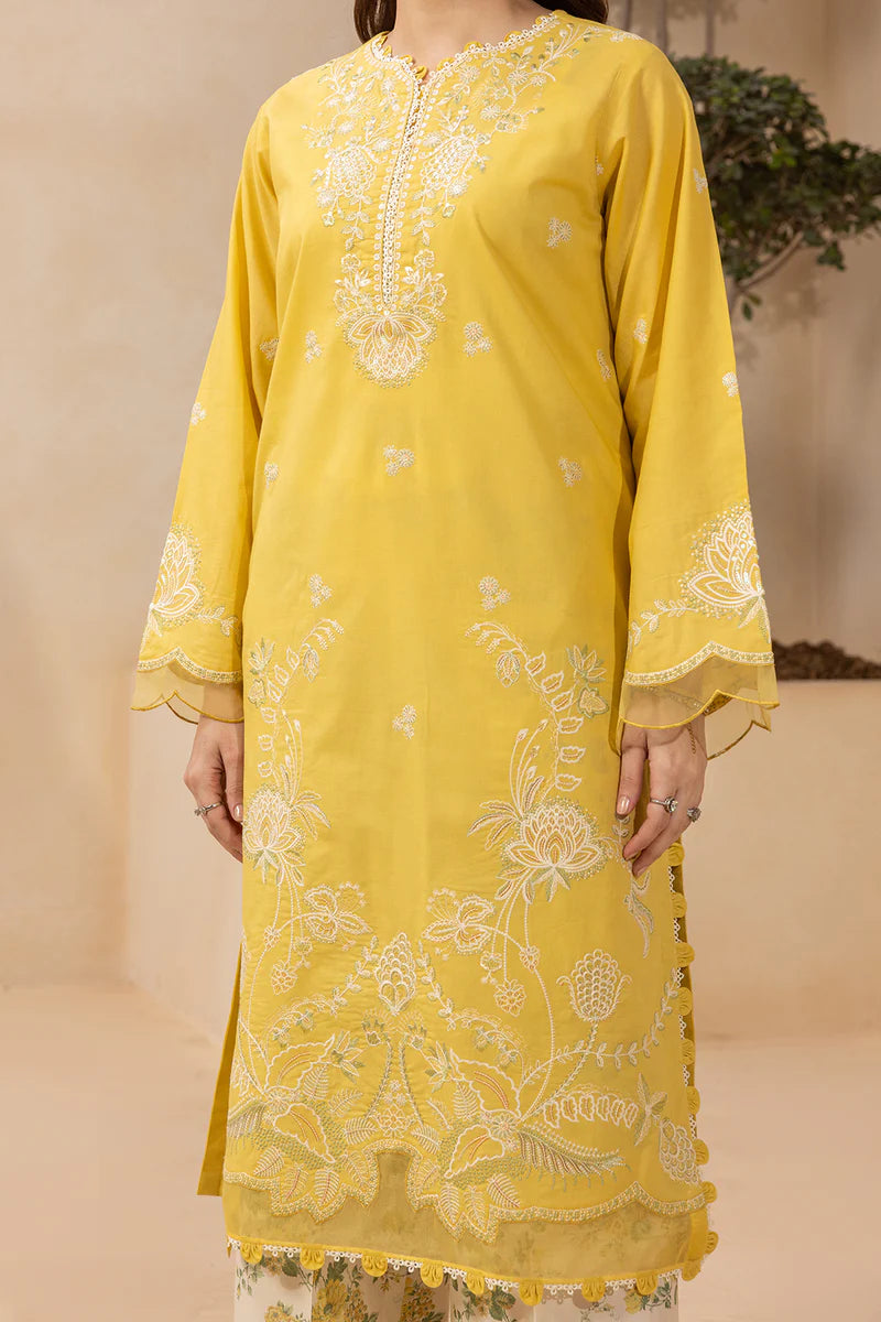 Zellbury 3PC Embroidered Shirt Shalwar Dupatta 0447