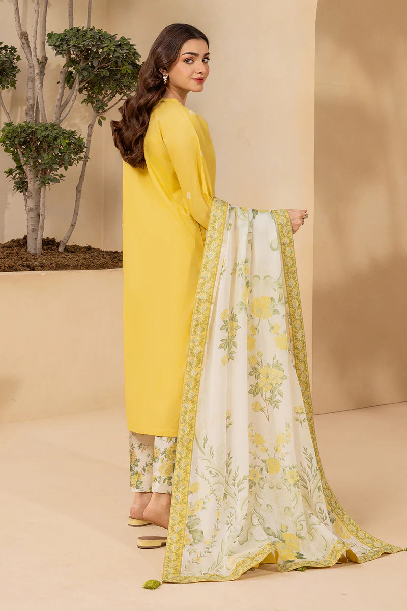 Zellbury 3PC Embroidered Shirt Shalwar Dupatta 0447