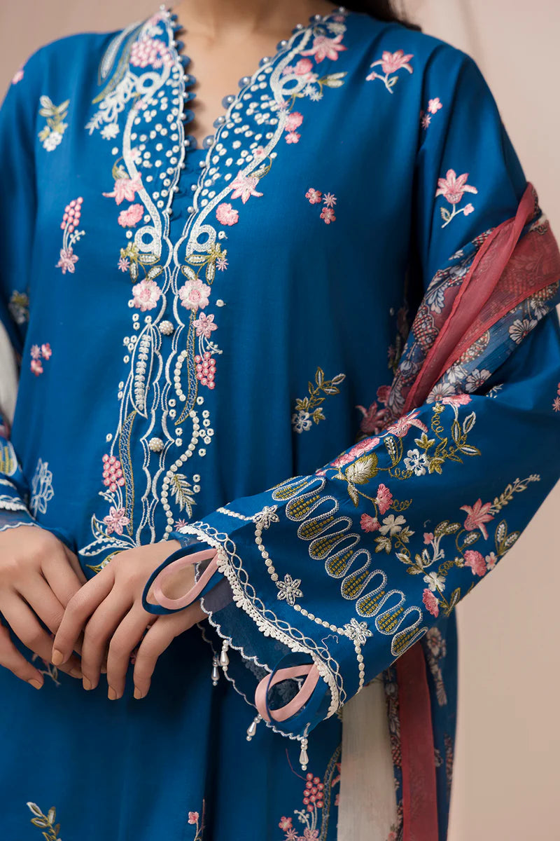 Zellbury 3PC Embroidered Shirt Shalwar Dupatta 0455