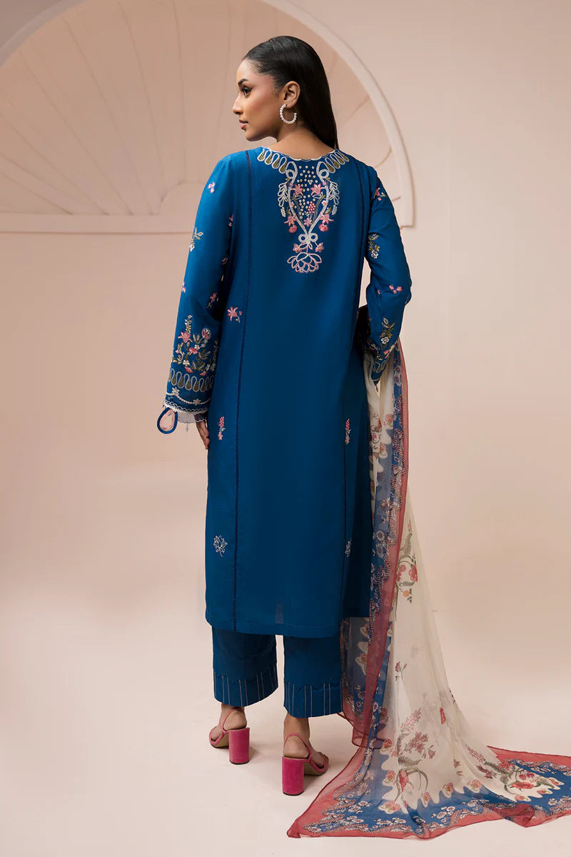 Zellbury 3PC Embroidered Shirt Shalwar Dupatta 0455