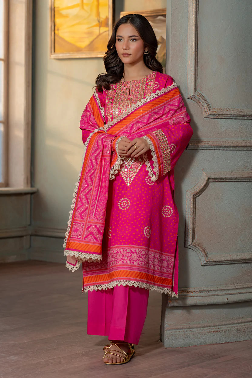 Zellbury 3PC Embroidered Shirt Shalwar Dupatta  0502
