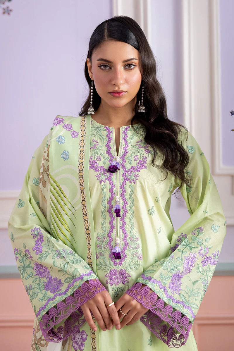 Zellbury 3PC Embroidered Shirt Shalwar Dupatta  0506