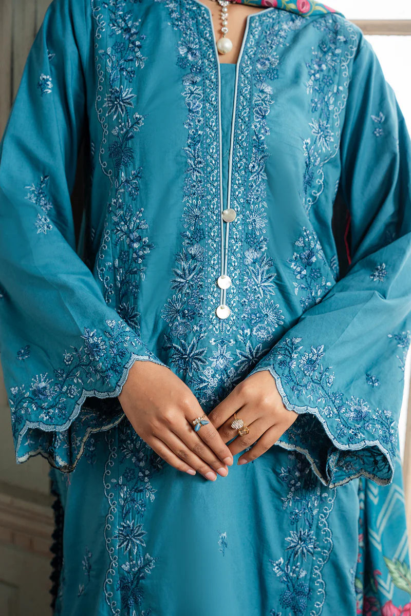 Zellbury 3PC Embroidered Shirt Shalwar Dupatta 0588