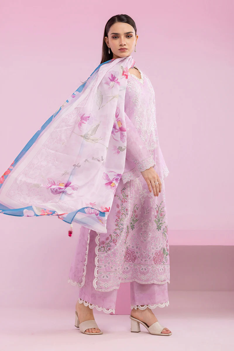 Zellbury 3PC Embroidered Shirt Shalwar Dupatta 0648