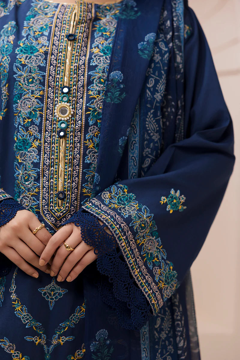 Zellbury 3PC Embroidered Shirt Shalwar Dupatta 0650