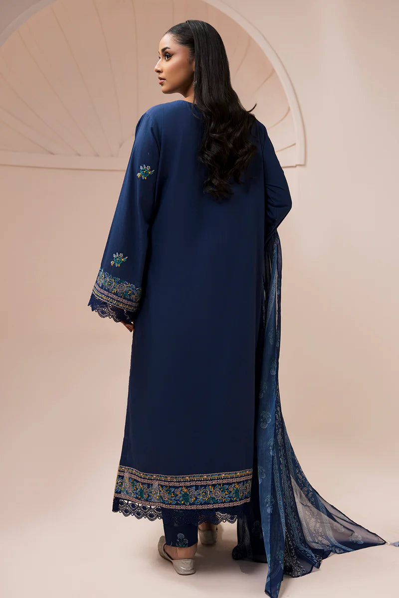 Zellbury 3PC Embroidered Shirt Shalwar Dupatta 0650