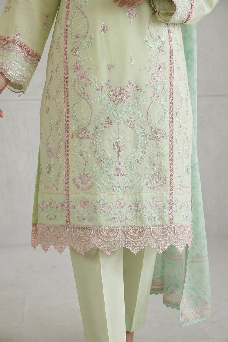 Zellbury 3PC Embroidered Shirt Shalwar Dupatta 0653