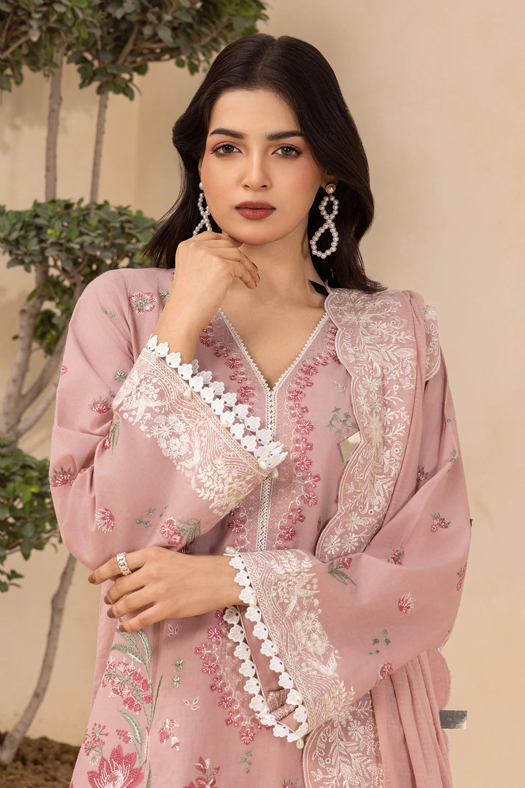 Zellbury 3PC Embroidered Shirt Shalwar Dupatta 0658