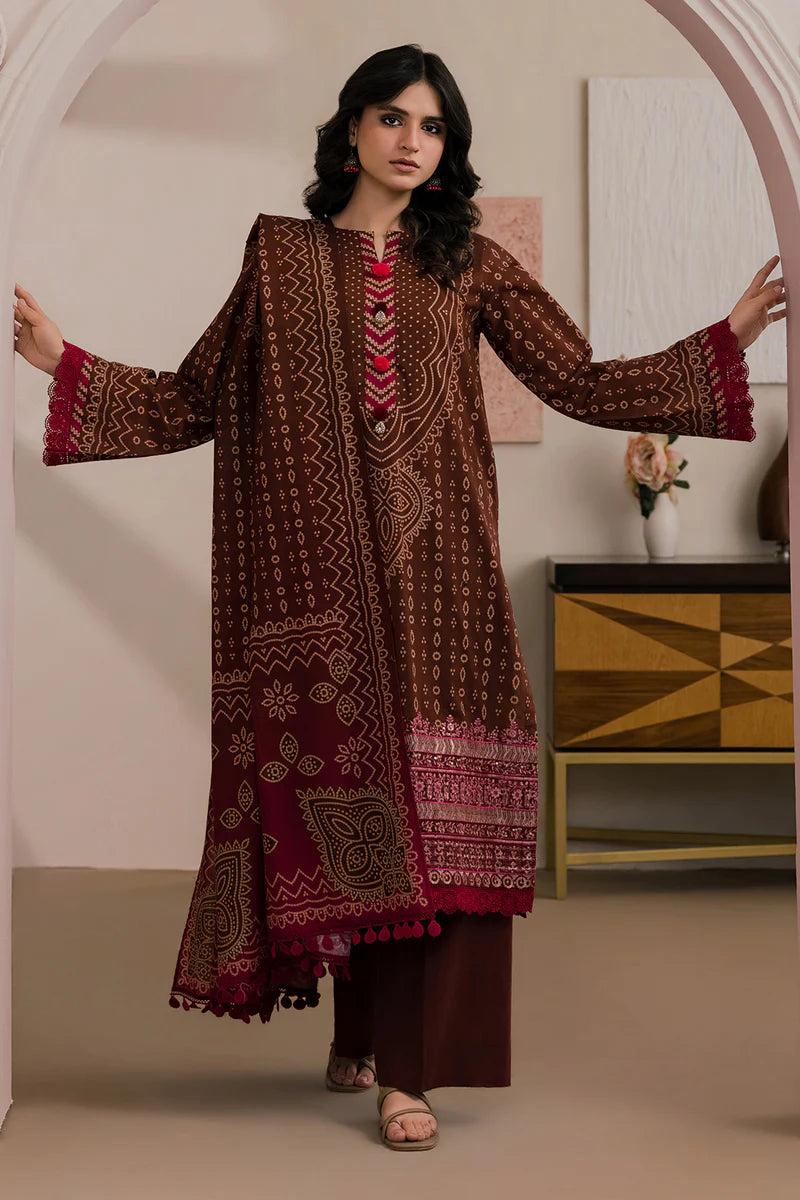 Zellbury 3PC Embroidered Shirt Shalwar Dupatta 0707