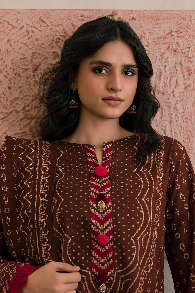 Zellbury 3PC Embroidered Shirt Shalwar Dupatta 0707