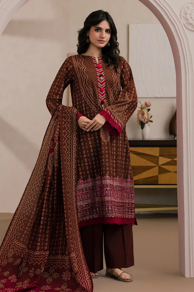 Zellbury 3PC Embroidered Shirt Shalwar Dupatta 0707