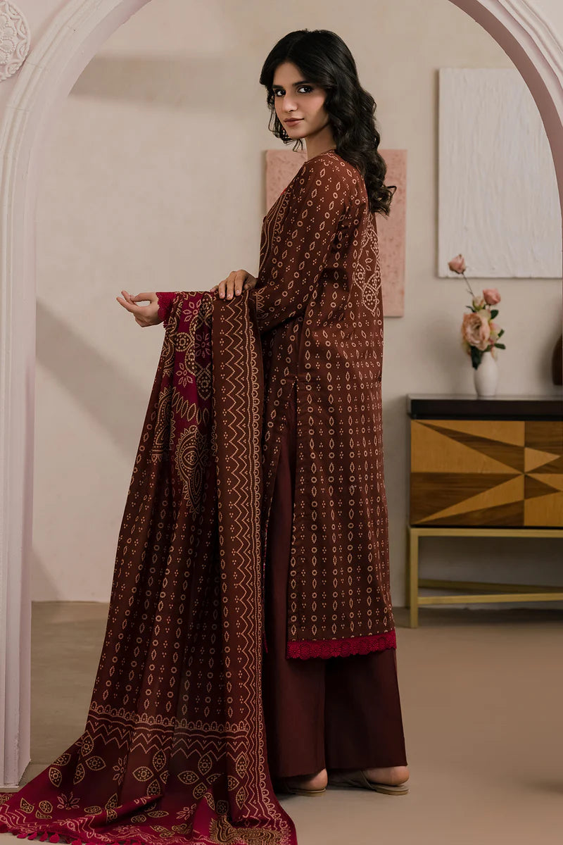 Zellbury 3PC Embroidered Shirt Shalwar Dupatta 0707