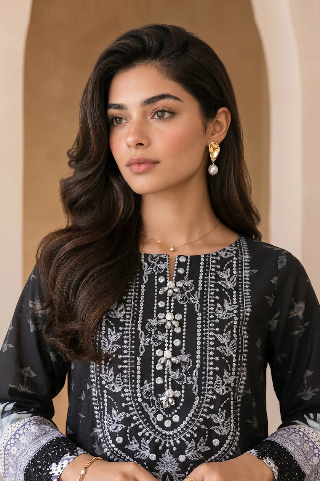 Zellbury 3PC Embroidered Shirt Shalwar Dupatta 0711