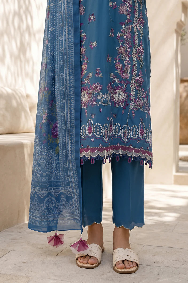 Zellbury 3PC Embroidered Shirt Shalwar Dupatta  0719