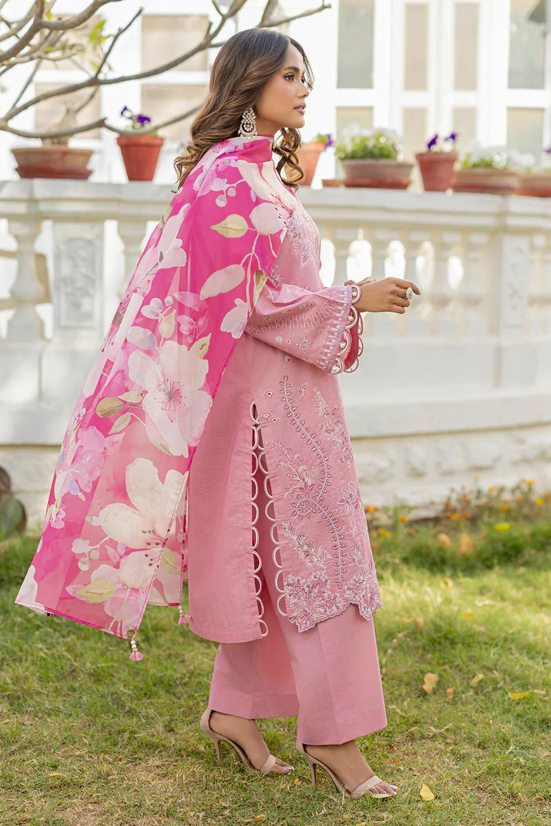 Zellbury 3PC Embroidered Shirt Shalwar Dupatta 0724