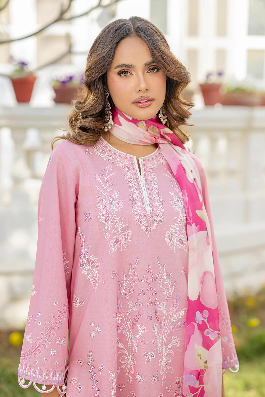Zellbury 3PC Embroidered Shirt Shalwar Dupatta 0724