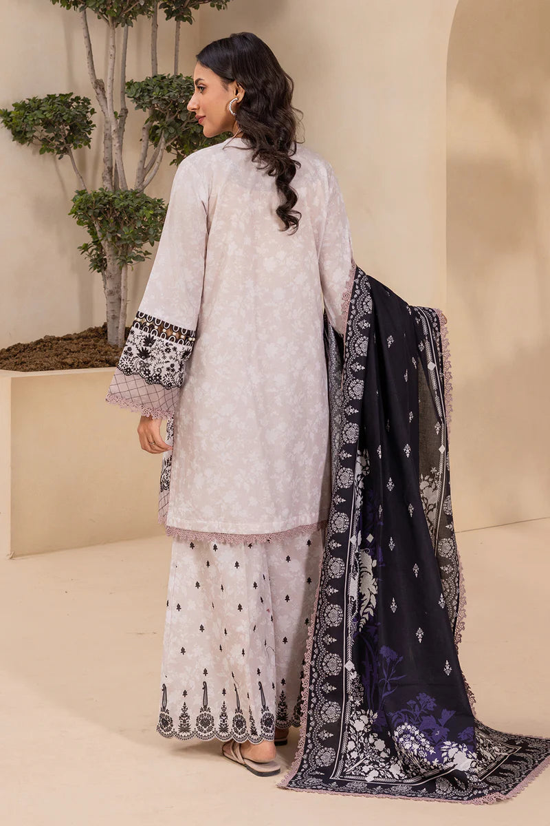Zellbury 3PC Embroidered Shirt Shalwar Dupatta 0782