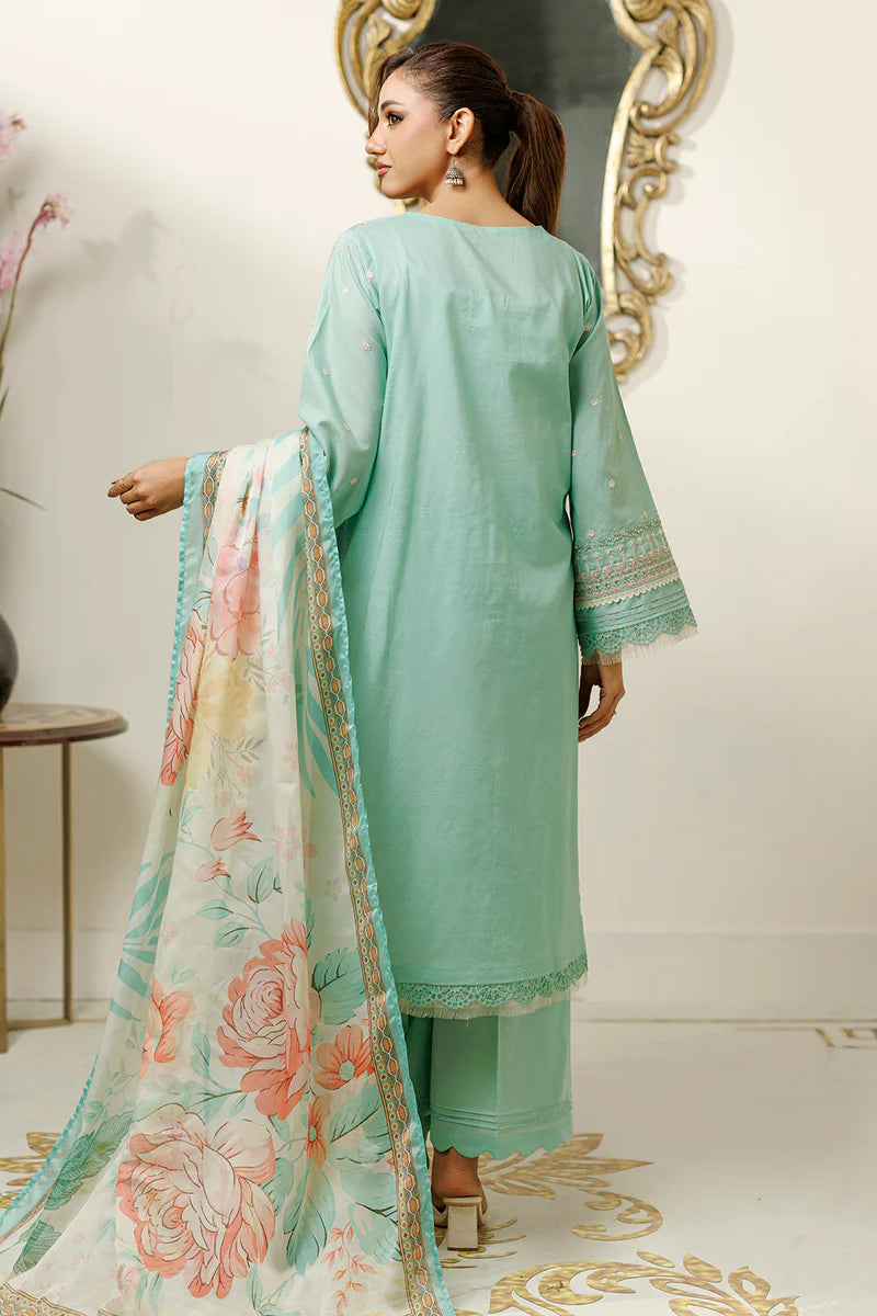 Zellbury 3PC Embroidered Shirt Shalwar Dupatta 0845