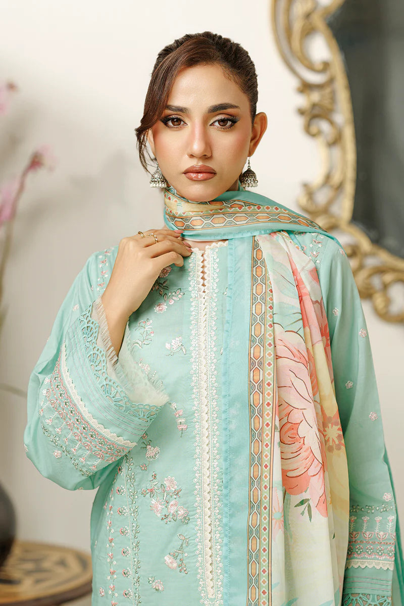 Zellbury 3PC Embroidered Shirt Shalwar Dupatta 0845