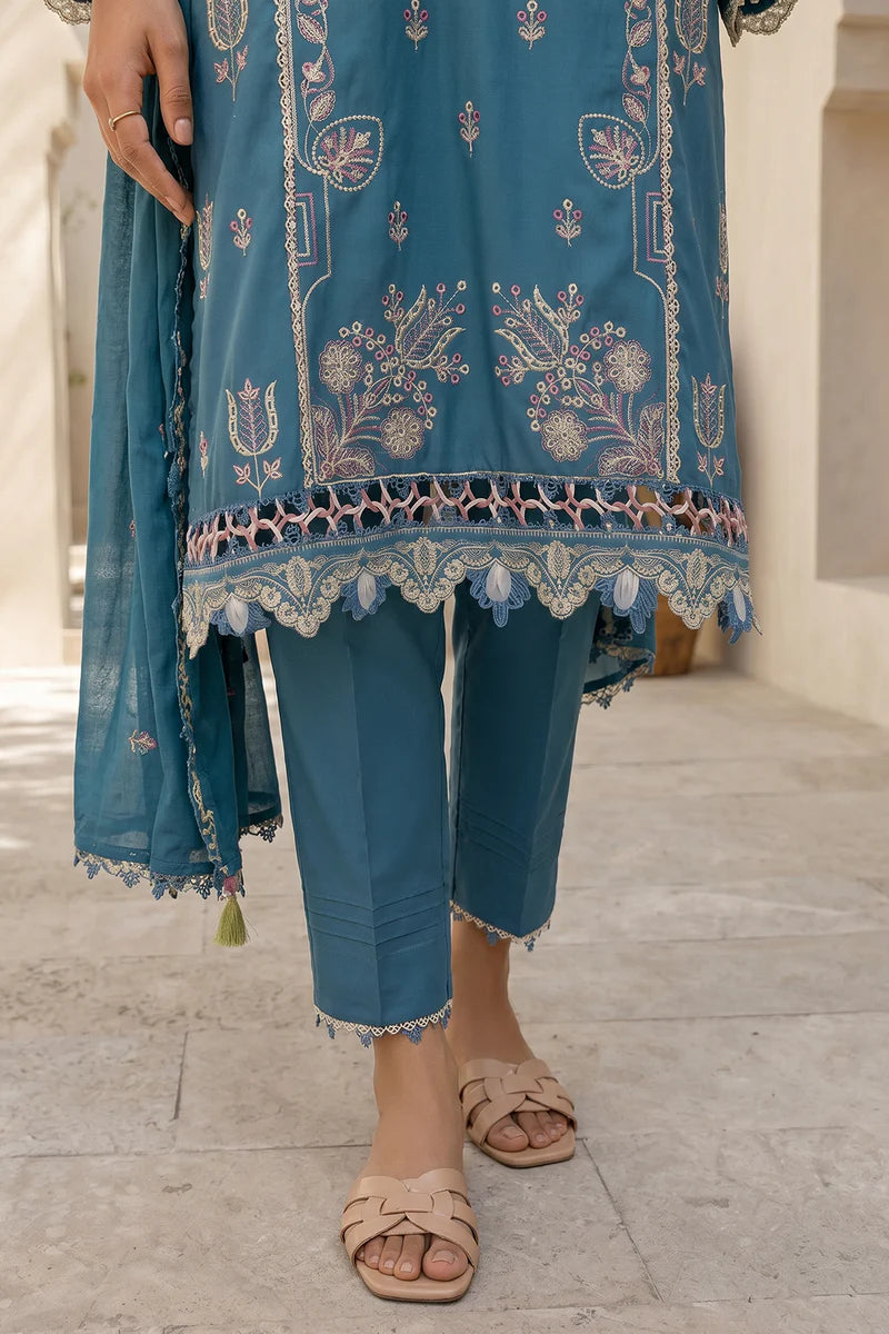Zellbury 3PC Embroidered Shirt Shalwar Dupatta 0905