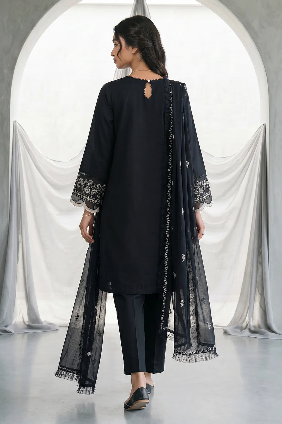 Zellbury 3PC Embroidered Shirt Shalwar Dupatta  1105
