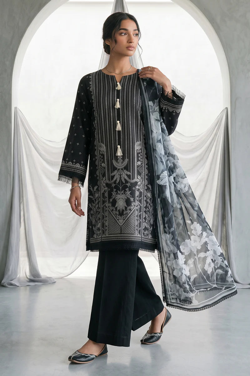 Zellbury 3PC Embroidered Shirt Shalwar Dupatta 1167