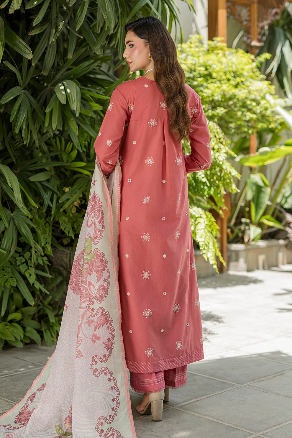 ZELLBURY ChikanKari Embroidered Shirt Shalwar Dupatta 3PC 4082