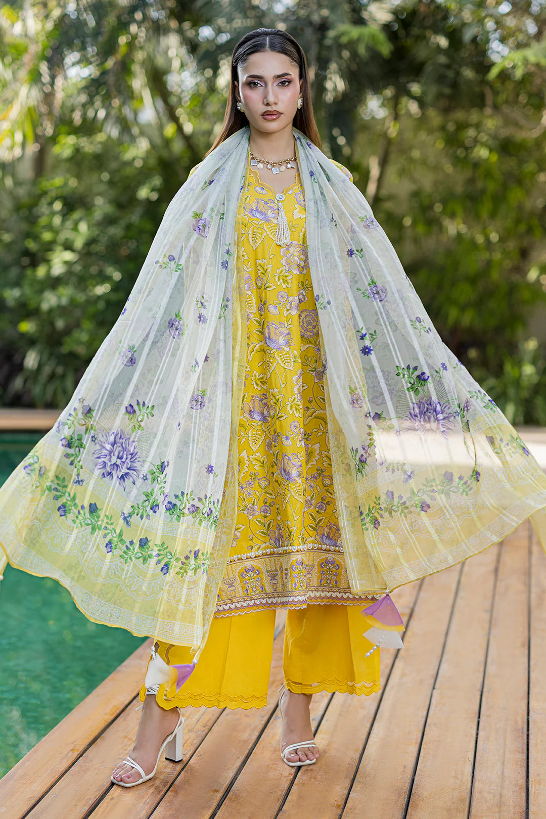 Zellbury 3PC Embroidered Shirt Shalwar Dupatta 4088