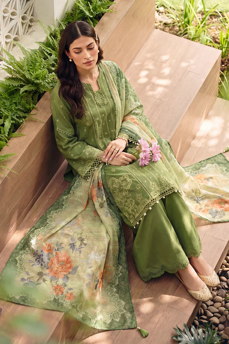 ZELLBURY | ChikanKari 3PC Embroidered Shirt Shalwar Dupatta