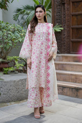 ZELLBURY ChikanKari Embroidered Shirt Shalwar Dupatta 3PC 4096