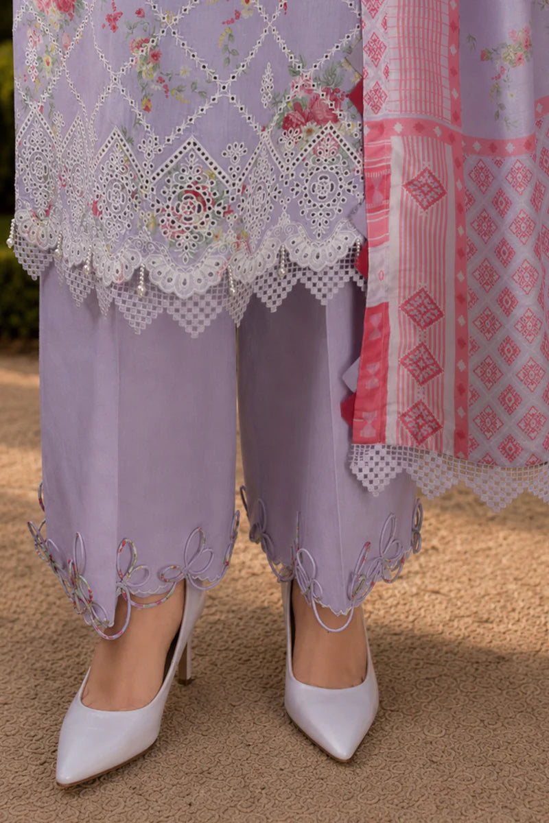 ZELLBURY | ChikanKari 3PC Embroidered Shirt Shalwar Dupatta