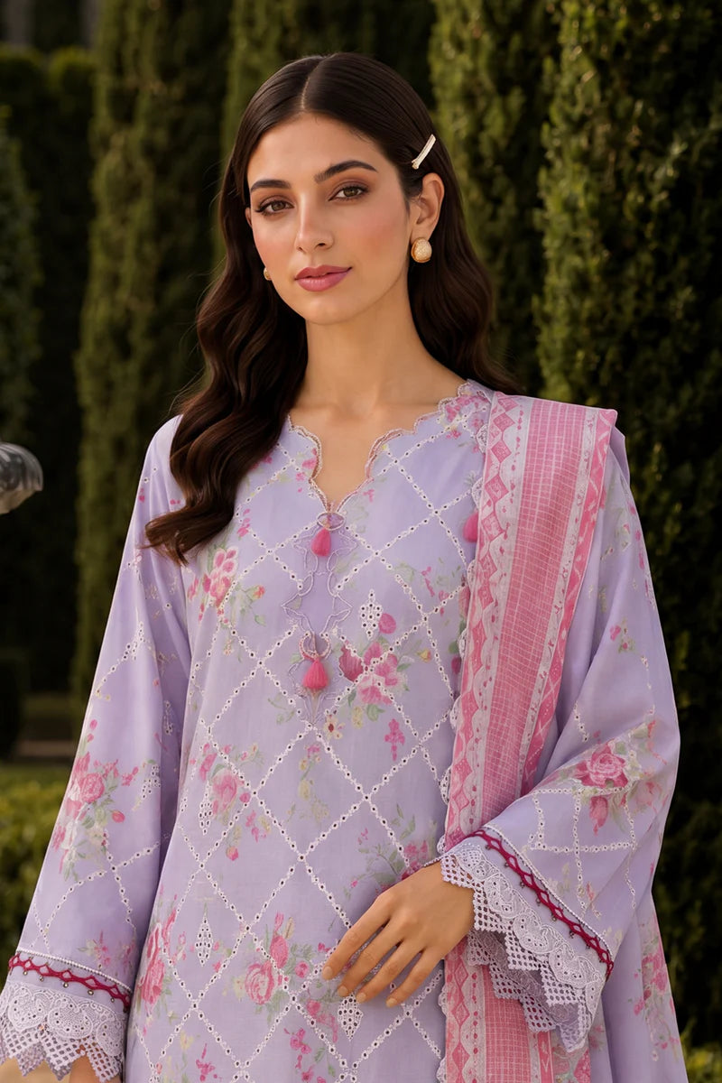 ZELLBURY | ChikanKari 3PC Embroidered Shirt Shalwar Dupatta