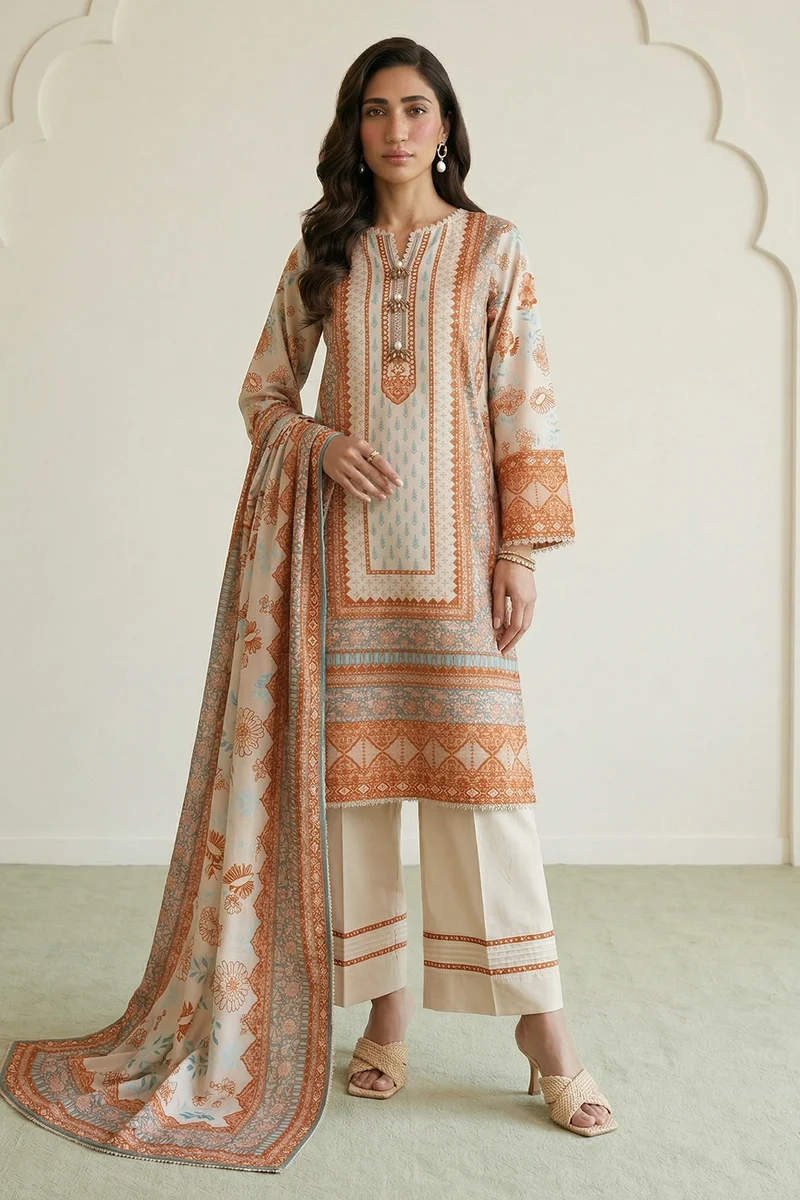 ZELLBURY | Printed Lawn 3PC 0944