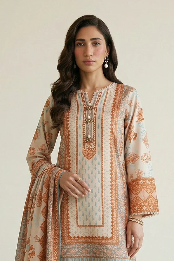 ZELLBURY | Printed Lawn 3PC 0944