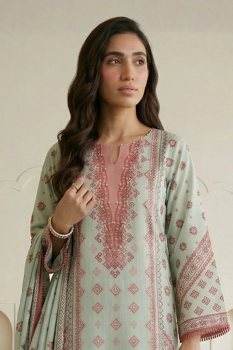 ZELLBURY | Printed Lawn 3PC 1008