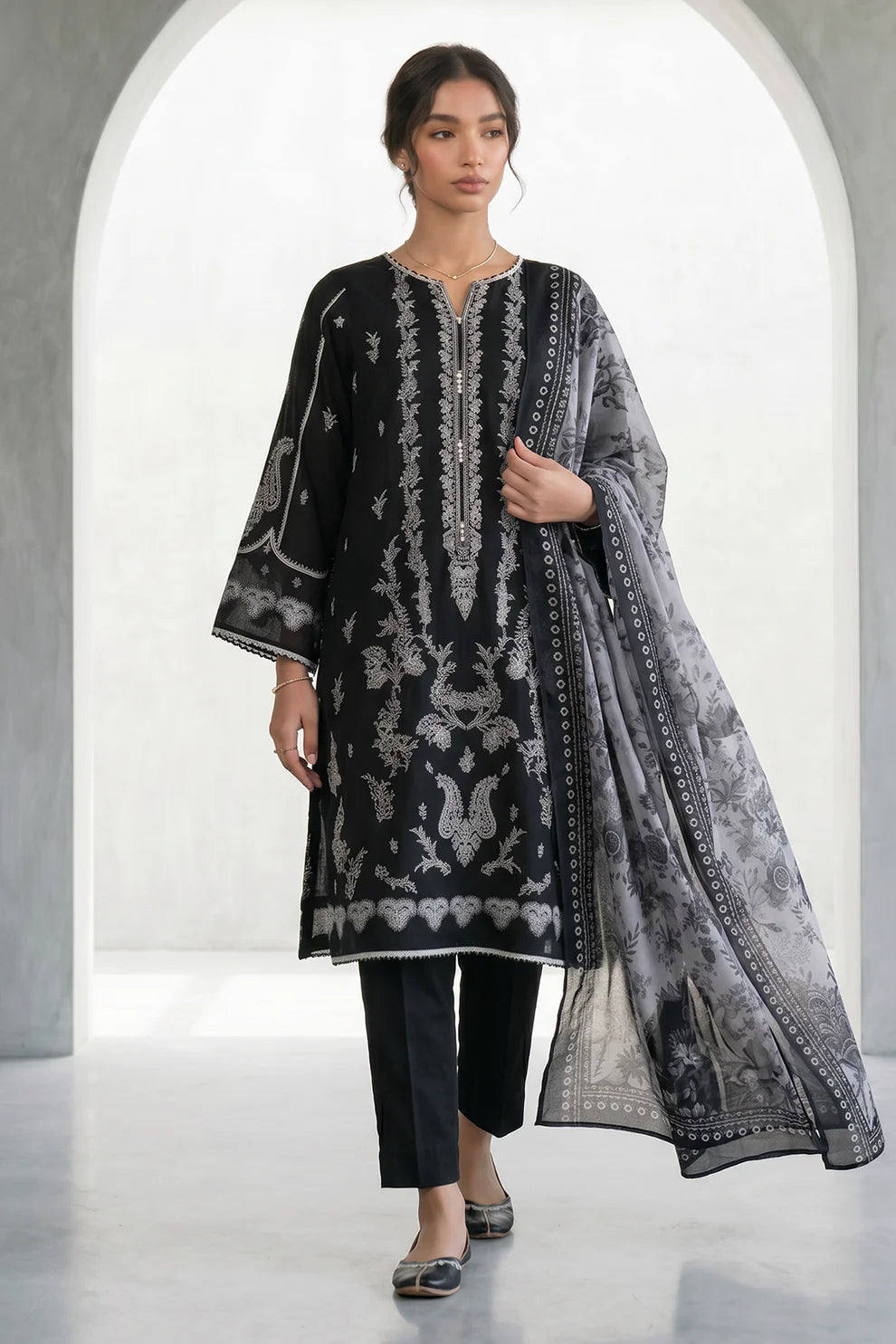 ZELLBURY | Printed Lawn 3PC 1028