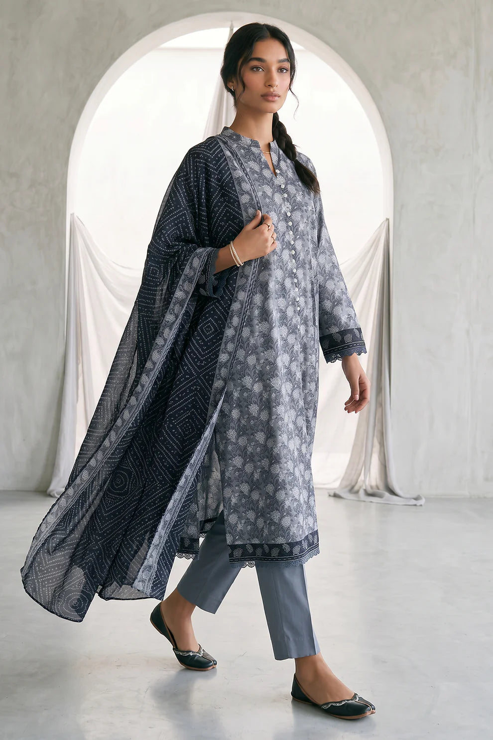 ZELLBURY | Printed Lawn 3PC 1078