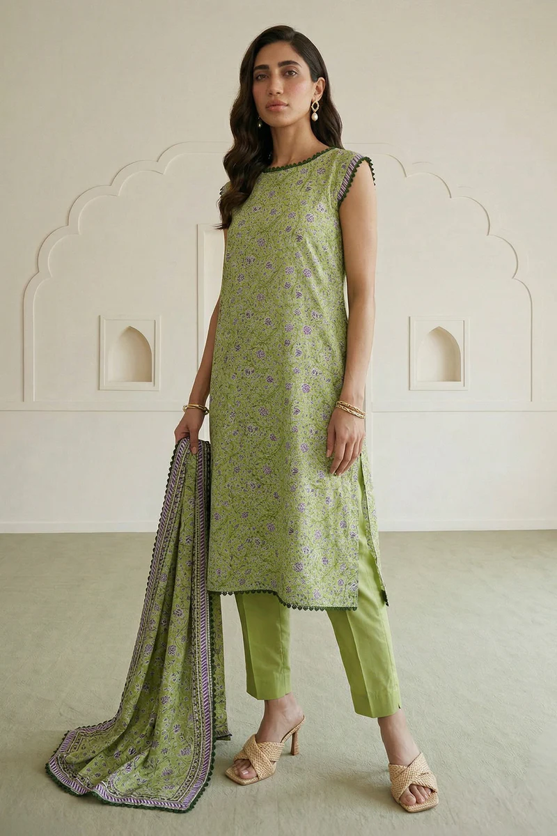 ZELLBURY | Printed Lawn 3PC 1086
