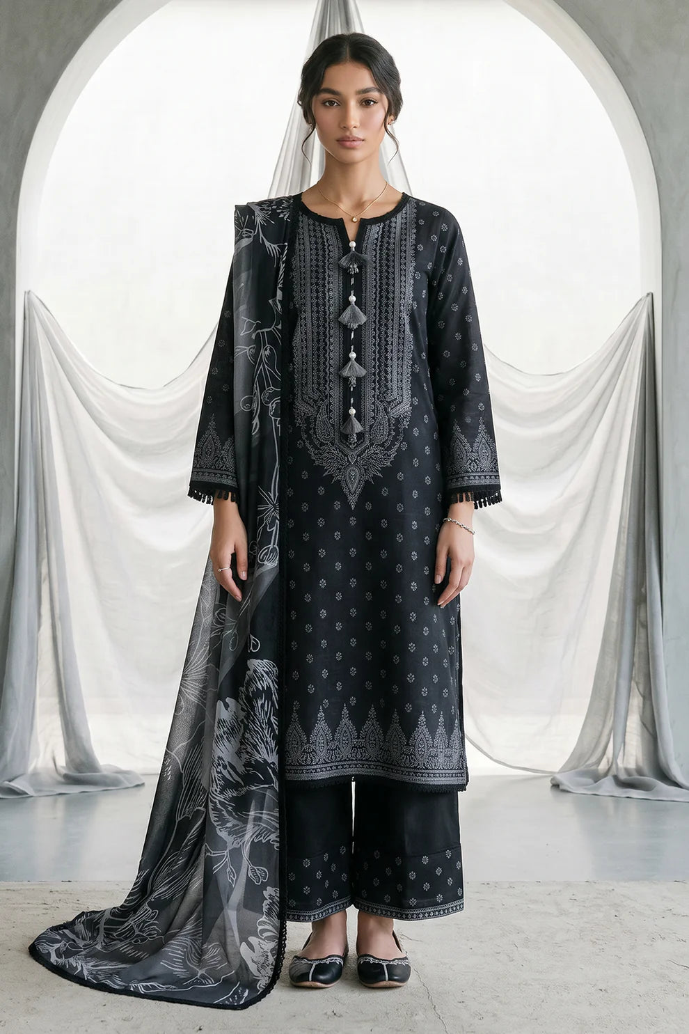 ZELLBURY | Printed Lawn 3PC 1091