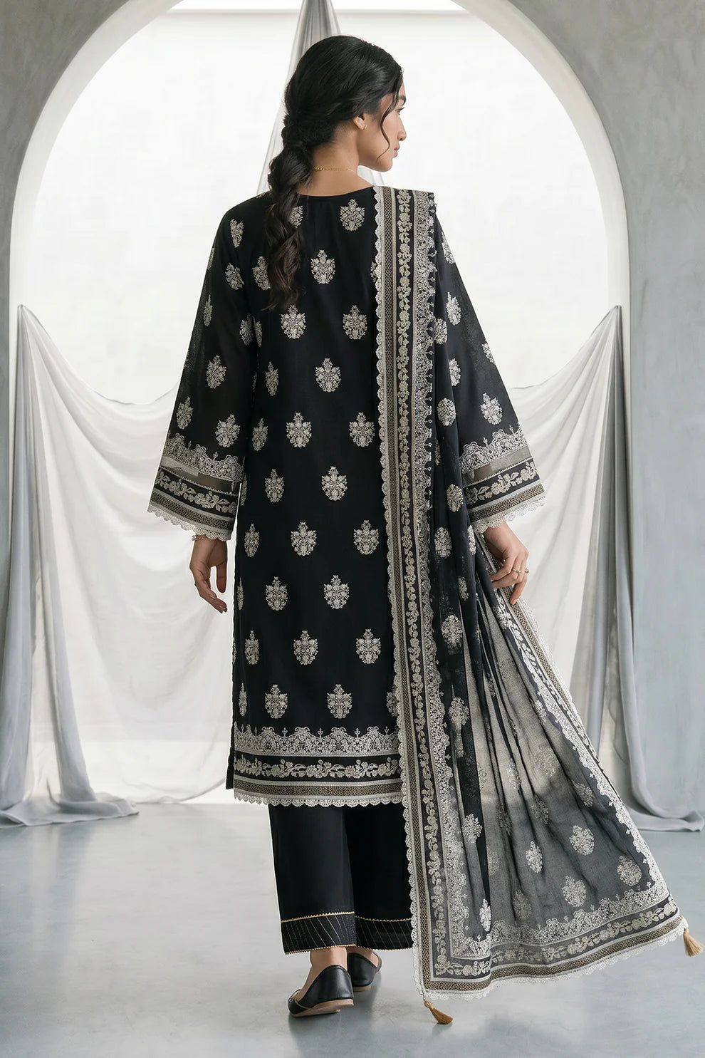 ZELLBURY | Printed Paste Lawn 3PC 1094