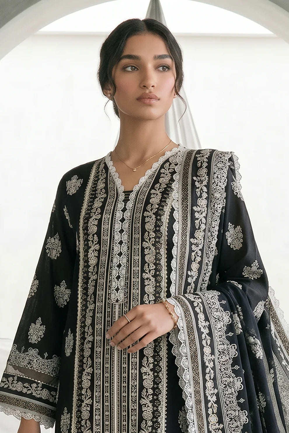 ZELLBURY | Printed Paste Lawn 3PC 1094