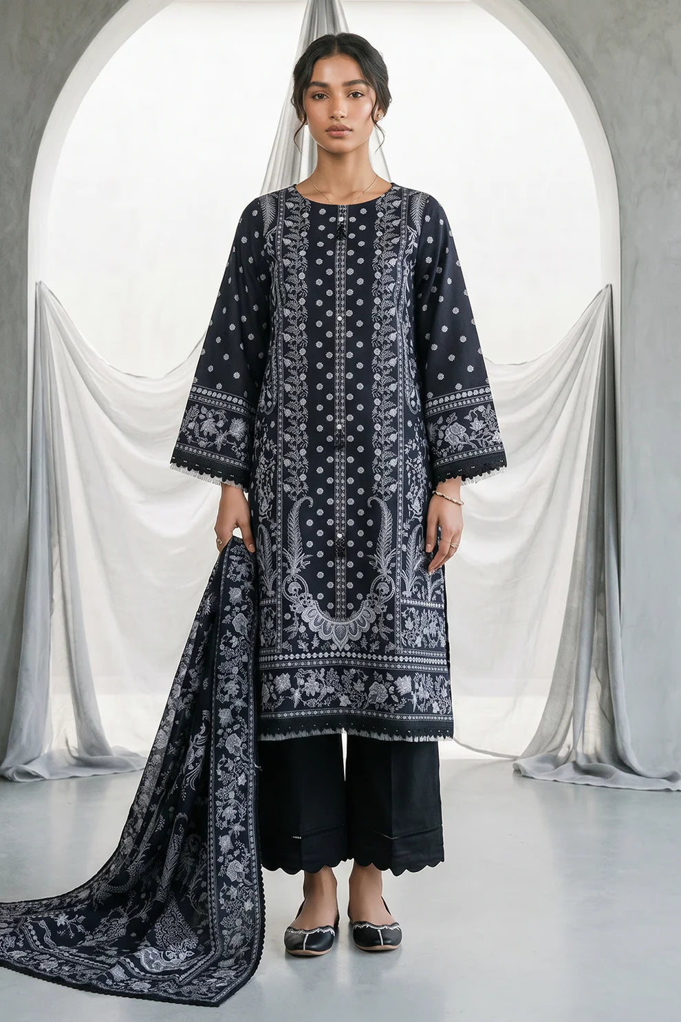 ZELLBURY | Printed Lawn 3PC 1097