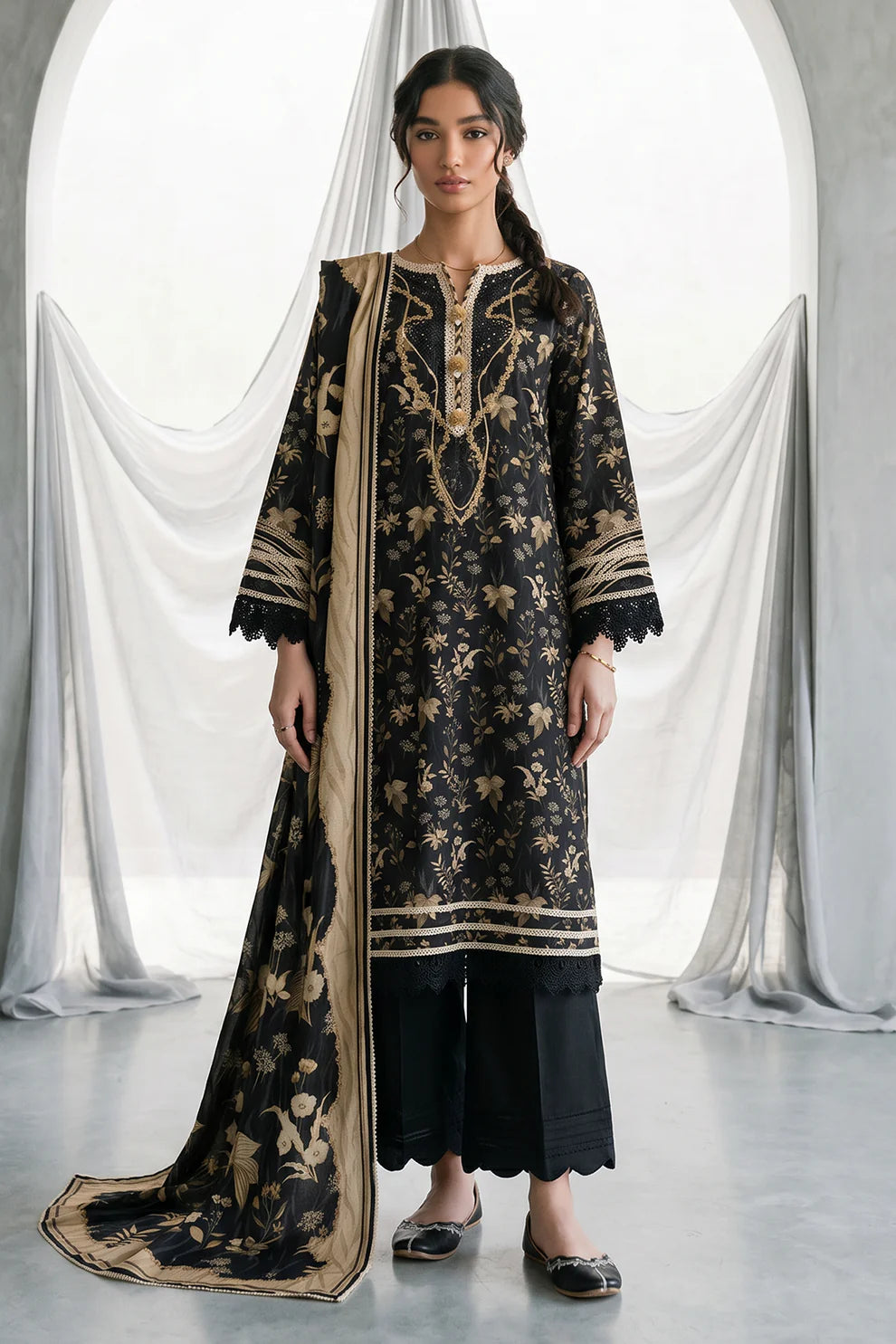 ZELLBURY | Printed Lawn 3PC 1135