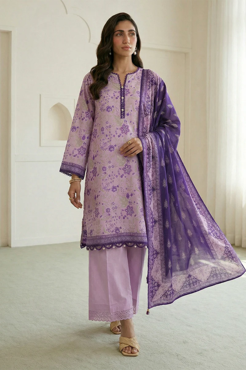 ZELLBURY | Printed Lawn 3PC 1136