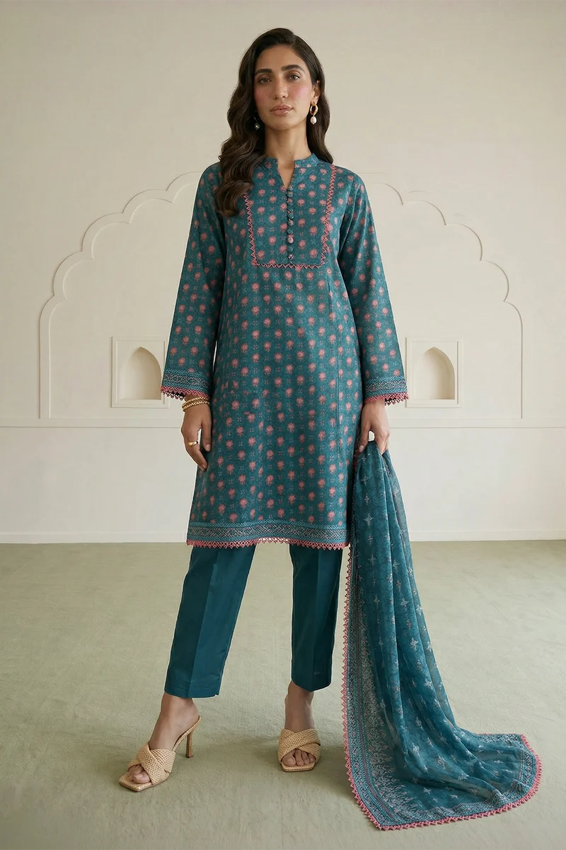 ZELLBURY | Printed Lawn 3PC 1138