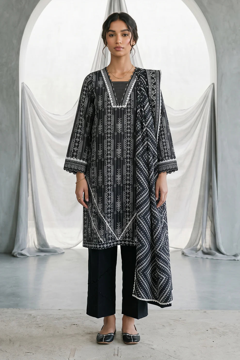ZELLBURY | Printed Lawn 3PC 1142