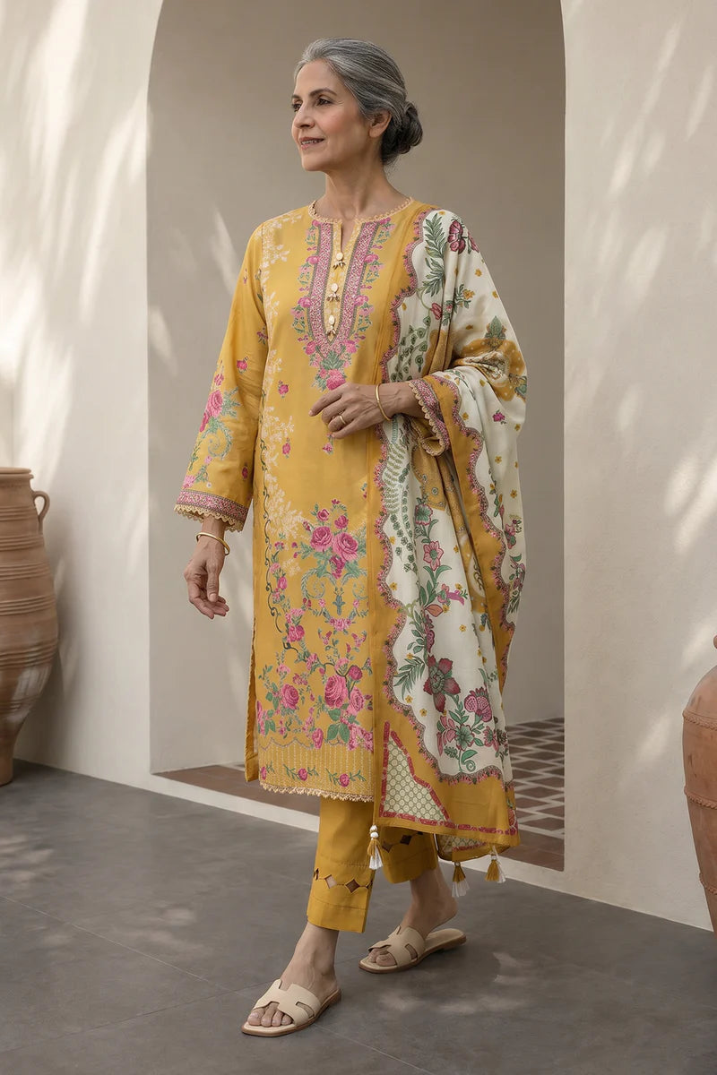 ZELLBURY | Printed Lawn 3PC 8008