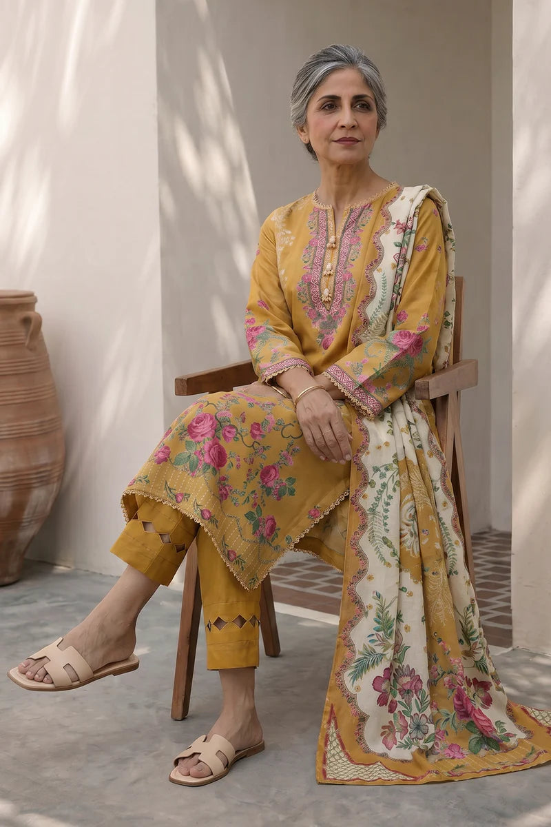 ZELLBURY | Printed Lawn 3PC 8008