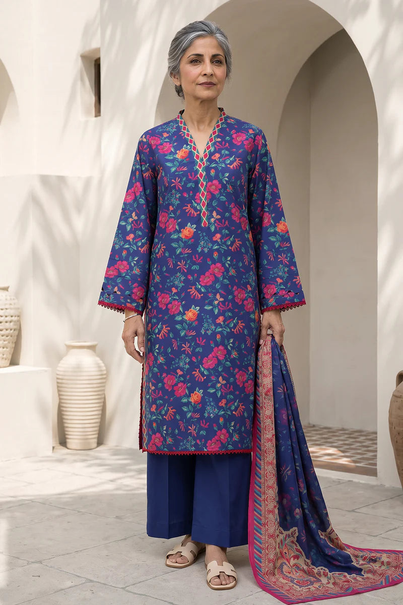 ZELLBURY | Printed Lawn 3PC 8014