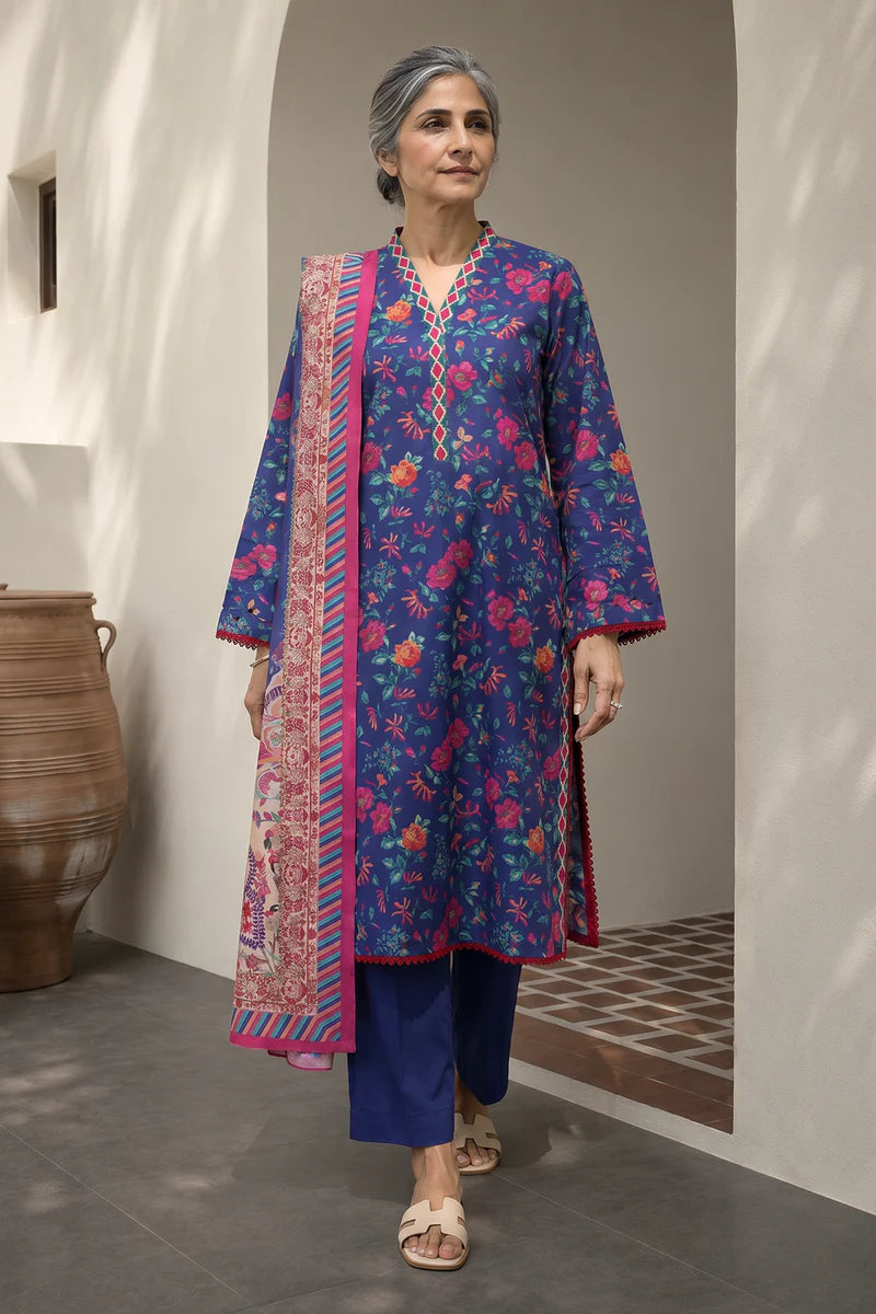 ZELLBURY | Printed Lawn 3PC 8014